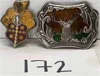 (2) vintage belt buckles