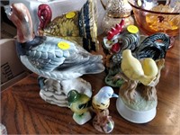 lot of bird figurines