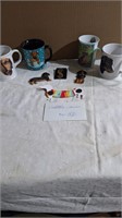 (4) Dachshund Mugs & Other Decorations