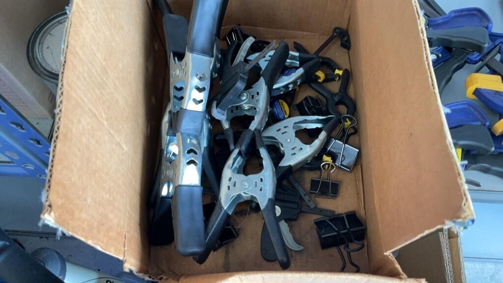 Box of misc size clamps