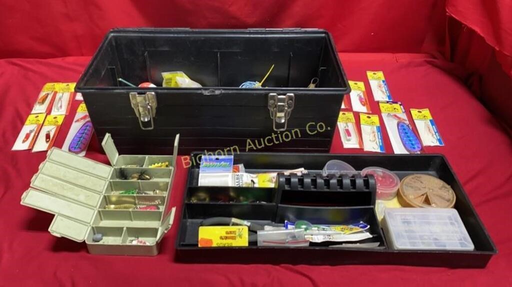 Tackle Box w/ Contents, Lures, Beads, Sinkers,