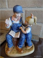 DENIM DAYS GRANDPA'S STORY PORCELAIN FIGURINE