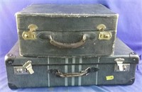 Vintage suitcases  18" x 17" x 8"  & 26" x 13  x