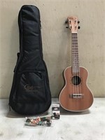 Hricane Small Guitar with Case, Accessories