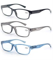 ($23) MODFANS 3-Pack Reading Glasses, +1.0 Magnifi