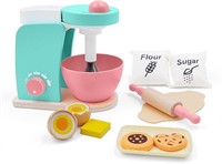 Wooden Toy Bake-Cookie Mixer Set(14 pcs)- play