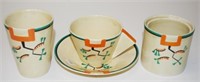 Clarice Cliff Bizarre "Ravel" Conical cup & saucer