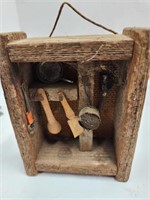 Miniature Cupboard with Utensils by Lupita