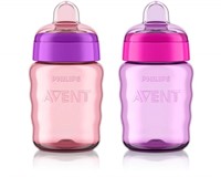 Philips Avent My Easy Sippy Cup 9oz, Pink/Purple,2