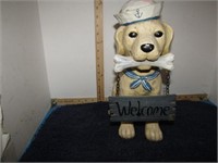 WELCOME DOG STATUE