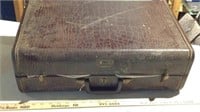 Vintage suitcase with material