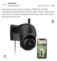 wansview Security Camera Outdoor, 1080P