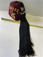 Shriners Sahara 2 Hat with Tassel and Pins- size 7