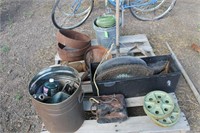 CONTENTS OF PALLET FISH BASKET, INDUSTRIAL PIECES,