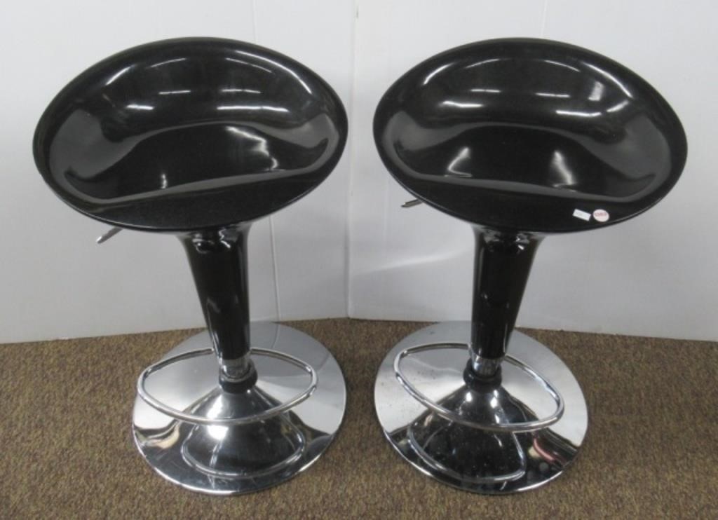 (2) Adjustable bar stools.