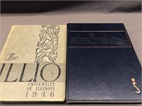 2- UNIVERSITY OF ILLINOIS ILLIO YEARBOOKS. 1946 &