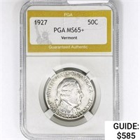 1927 Vermont Half Dollar PGA MS65+