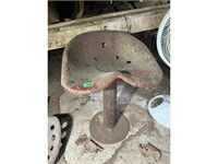 Antique Tractor Seat On Stool