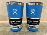 2-16oz hydro flask tumblers