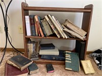 Small Bookcase with antique books and more