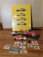 Cars - poster, collector cars (3), local magnets
