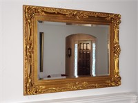 Mirror w/ Mixed Wood and Plaster Frame