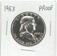 1963 Franklin Dollar Proof