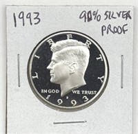 1993 Kennedy Half Dollar Proof 90% Silver