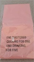 PINK DISH TOWEL "IVE MASTERED COOKING"