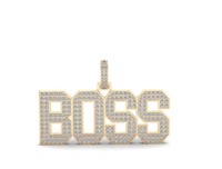 14K YELLOW GOLD 5.00CT DIAMOND BOSS PENDANT