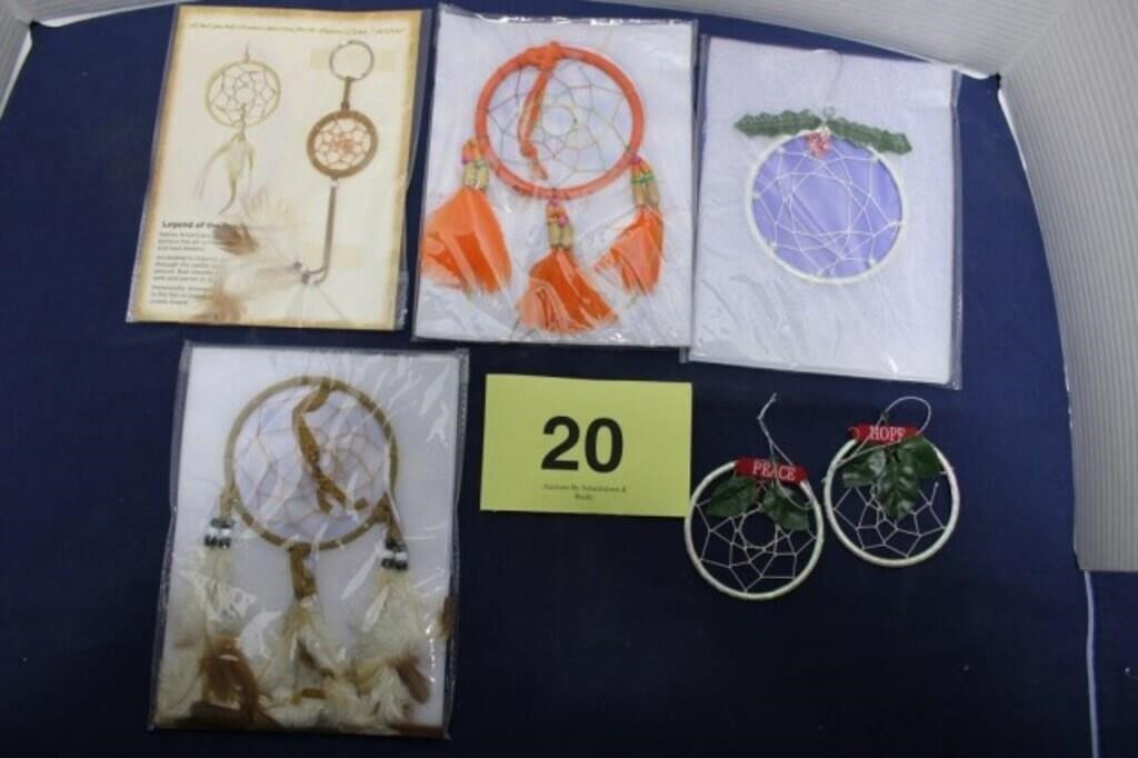 FIVE SMALL DREAMCATCHERS