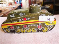 Vintage Marx Wind-Up Metal Toy Tank