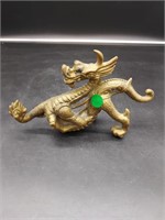 Brass dragon 9x5x2.5in