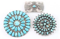 Lot of 3 Native American Pins/Pendant