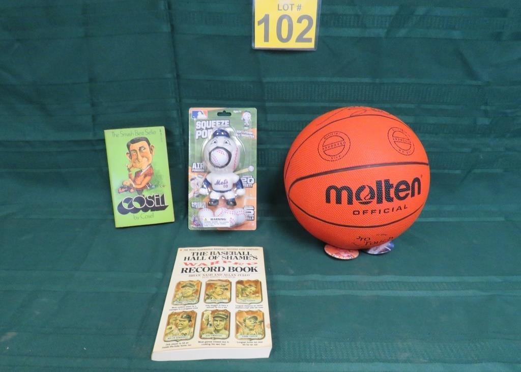 Sports Lot w/ Books, Basketball -Signed & More