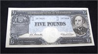 High grade Australian £5 banknote