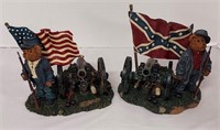 Two Boyd's Bears Patriotic Bearstone Collection