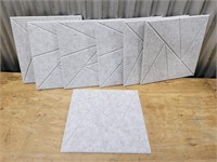 Lot Of 7 Self-Adhesive Acoustic Panels, Square