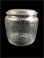 Anchor Hocking Ribbed Clear Glass Jar w/Lid