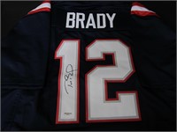 Tom Brady signed football jersey COA