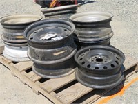 (9) Assorted Steel Tire Rims