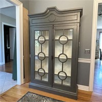 Modern Painted China Cabinet Contents Not Included