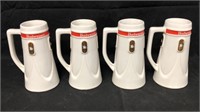 Four 1965 Budweiser AB Gold Logo Mugs Steins