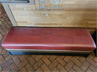 Vintage Red Restaurant Storage Bench