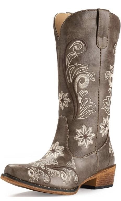 IUV Cowboy Boots For Women Mid Calf Western Boots | Live and Online ...