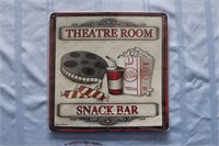 Retro Tin Sign "Theatre Room Snack Bar"