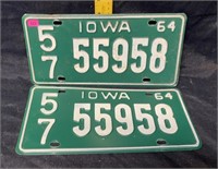 Iowa plates 1964