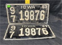 Iowa plates 1963