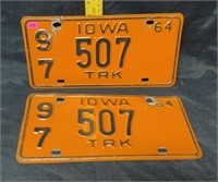 Iowa plates 1964