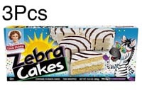 3Pcs Little Debbie Snacks Zebra Cakes